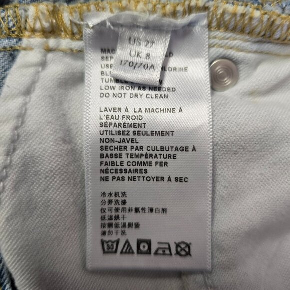 BDG Urban Outfitters Mom High Rise Denim Jean Shorts Size 27 Blue Womens - Picture 3 of 5